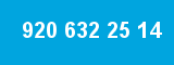920 632 25 14 920 632 25 14